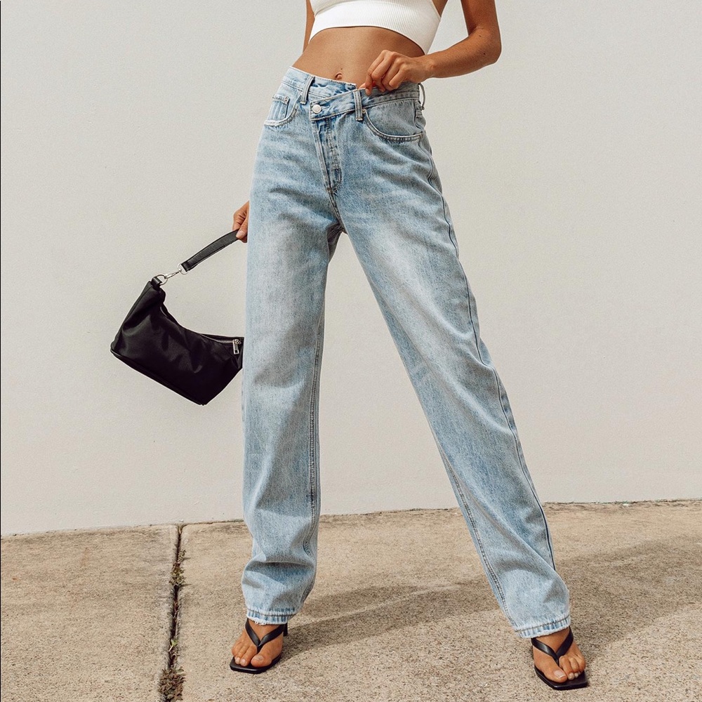Princess Polly Asymmetrical Straight Leg Jean